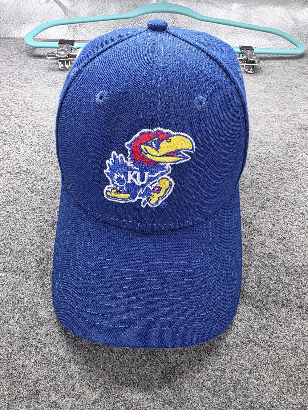 Kansas Jayhawks Hat Cap Mens One Size Blue NCAA Basketball New Era 9FORTY